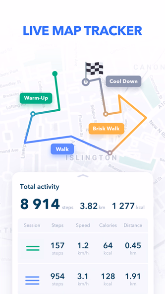 Walking Tracker by GetFit Screenshot 2 - AppWisp.com Walking Tracker by GetFit Screenshot 2 - AppWisp.com
