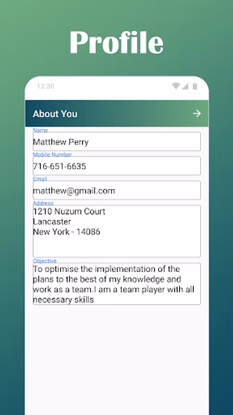 Resume Maker CV Maker Screenshot 2 - AppWisp.com Resume Maker CV Maker Screenshot 2 - AppWisp.com