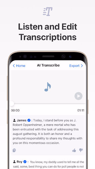 Transcribe : Ai speech to text Screenshot 3 - AppWisp.com Transcribe : Ai speech to text Screenshot 3 - AppWisp.com