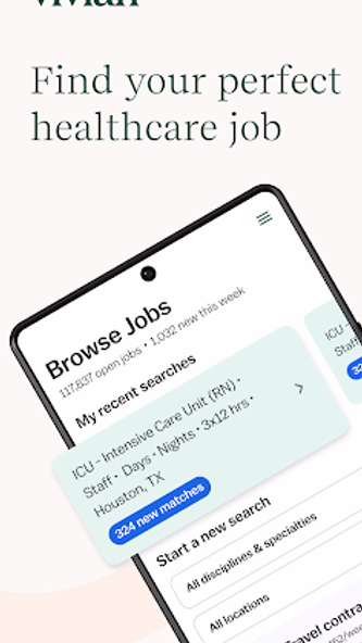 Vivian - Find Healthcare Jobs Screenshot 1 - AppWisp.com Vivian - Find Healthcare Jobs Screenshot 1 - AppWisp.com