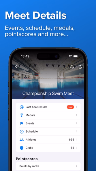 SplashMe - Swim Results Screenshot 2 - AppWisp.com SplashMe - Swim Results Screenshot 2 - AppWisp.com