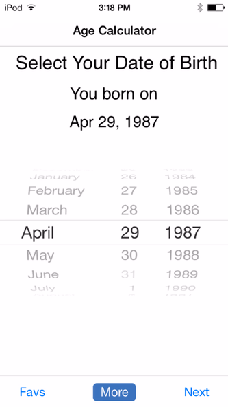 Age Calculator Original Screenshot 2 - AppWisp.com Age Calculator Original Screenshot 2 - AppWisp.com