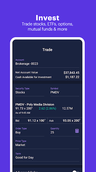 E*TRADE: Invest. Trade. Save. Screenshot 4 - AppWisp.com E*TRADE: Invest. Trade. Save. Screenshot 4 - AppWisp.com