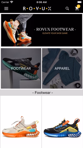 ROVUX Footwear Screenshot 1 - AppWisp.com ROVUX Footwear Screenshot 1 - AppWisp.com