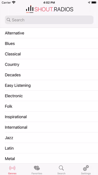 SHOUT Radios Player Screenshot 1 - AppWisp.com SHOUT Radios Player Screenshot 1 - AppWisp.com
