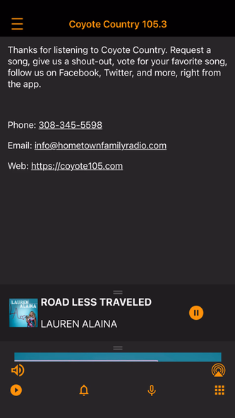 105.3 Coyote Country Screenshot 3 - AppWisp.com 105.3 Coyote Country Screenshot 3 - AppWisp.com