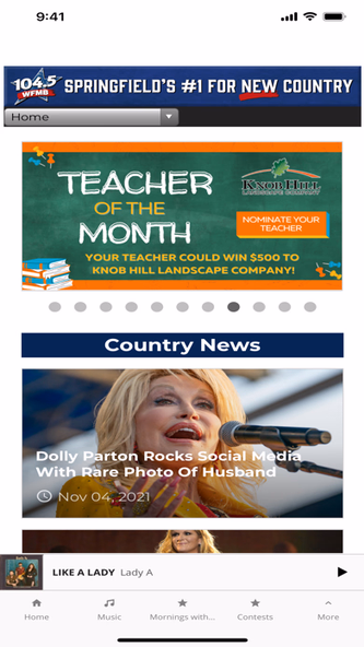 #1 for New Country 104.5 WFMB Screenshot 2 - AppWisp.com