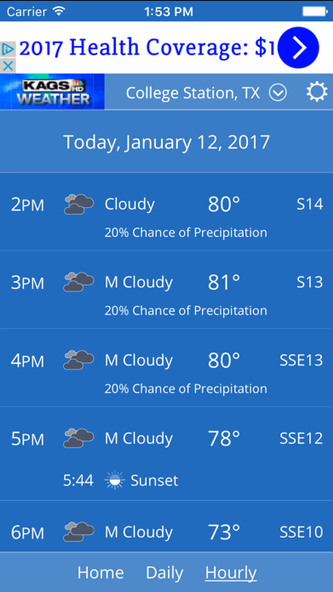 KAGS HD Weather Screenshot 3 - AppWisp.com KAGS HD Weather Screenshot 3 - AppWisp.com
