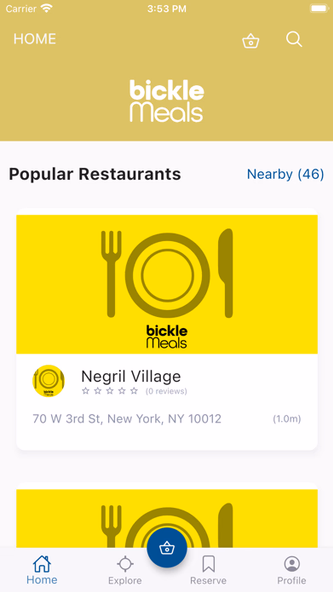 Bickle Meals Screenshot 1 - AppWisp.com Bickle Meals Screenshot 1 - AppWisp.com