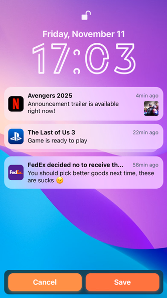 Faker - Fake Notifications Screenshot 2 - AppWisp.com Faker - Fake Notifications Screenshot 2 - AppWisp.com