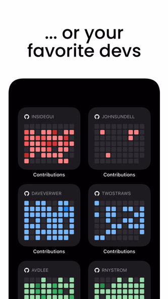 Contribution Graphs for GitHub Screenshot 2 - AppWisp.com Contribution Graphs for GitHub Screenshot 2 - AppWisp.com