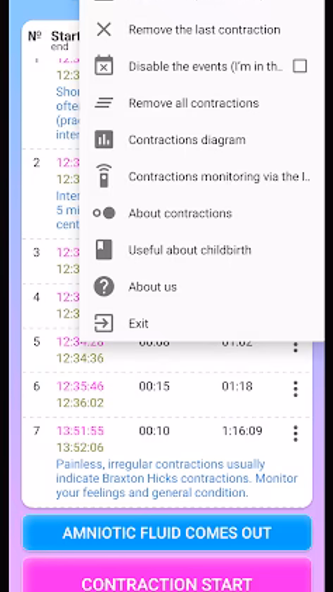 Contraction Timer and Counter Screenshot 3 - AppWisp.com Contraction Timer and Counter Screenshot 3 - AppWisp.com