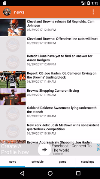 Cleveland Football News Screenshot 1 - AppWisp.com Cleveland Football News Screenshot 1 - AppWisp.com