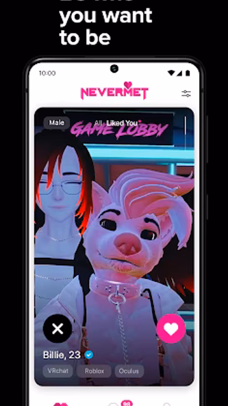 Nevermet - VR Dating Metaverse Screenshot 4 - AppWisp.com Nevermet - VR Dating Metaverse Screenshot 4 - AppWisp.com