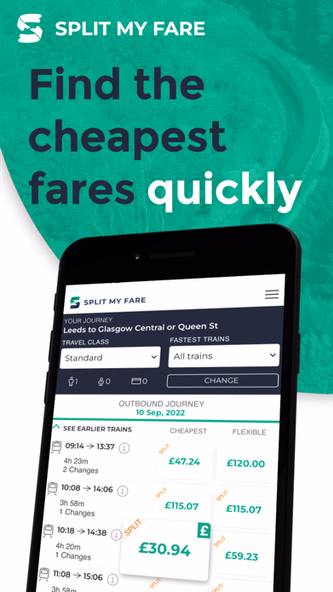 Split My Fare - Train Tickets Screenshot 1 - AppWisp.com Split My Fare - Train Tickets Screenshot 1 - AppWisp.com