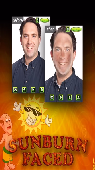 SunburnFaced - Fake Sun Tan FX Screenshot 1 - AppWisp.com SunburnFaced - Fake Sun Tan FX Screenshot 1 - AppWisp.com
