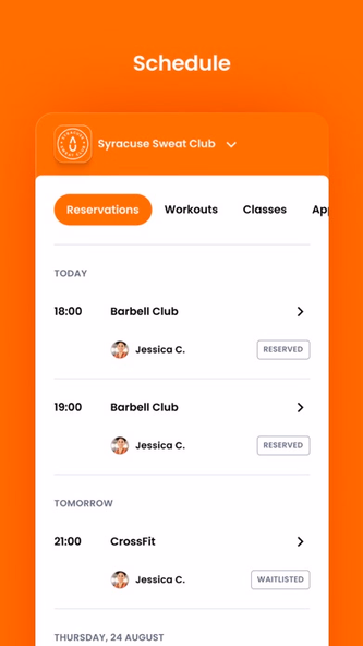 Syracuse Sweat Club Screenshot 3 - AppWisp.com Syracuse Sweat Club Screenshot 3 - AppWisp.com