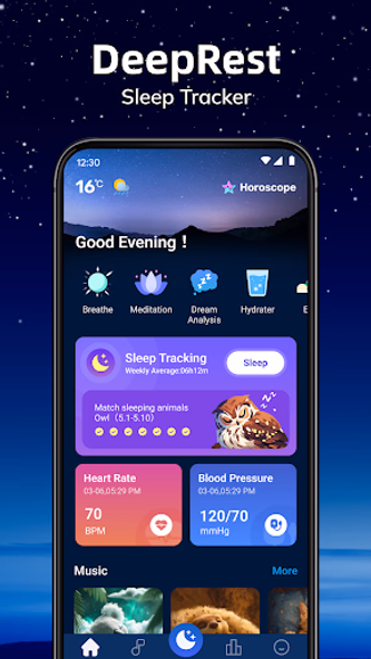 DeepRest: Sleep Tracker Screenshot 1 - AppWisp.com DeepRest: Sleep Tracker Screenshot 1 - AppWisp.com