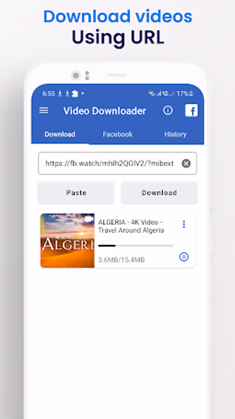 Video Downloader for Facebook Screenshot 1 - AppWisp.com Video Downloader for Facebook Screenshot 1 - AppWisp.com