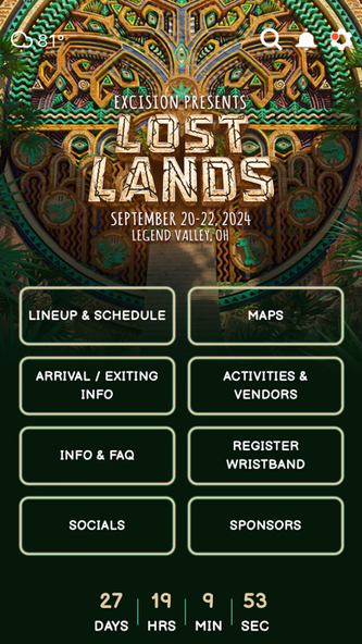 Lost Lands Festival App Screenshot 1 - AppWisp.com Lost Lands Festival App Screenshot 1 - AppWisp.com
