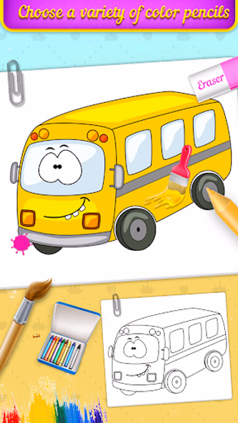 Vehicle Coloring Book Game Screenshot 3 - AppWisp.com