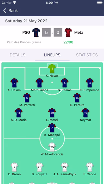 Live Scores of Football France Screenshot 4 - AppWisp.com Live Scores of Football France Screenshot 4 - AppWisp.com