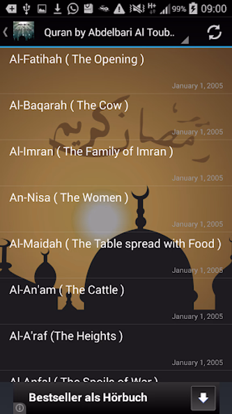 Quran by Abdelbari Al Toubayti Screenshot 2 - AppWisp.com Quran by Abdelbari Al Toubayti Screenshot 2 - AppWisp.com