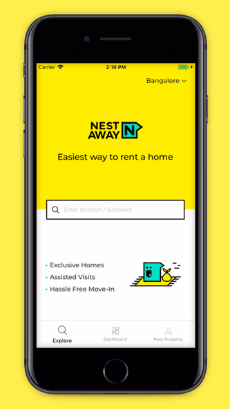 NestAway Screenshot 1 - AppWisp.com NestAway Screenshot 1 - AppWisp.com