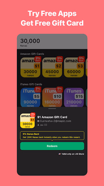 AppNana: Gift Cards Rewards Screenshot 2 - AppWisp.com AppNana: Gift Cards Rewards Screenshot 2 - AppWisp.com