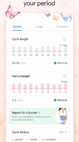 Period Tracker & Ovulation Screenshot 3 - AppWisp.com Period Tracker & Ovulation Screenshot 3 - AppWisp.com
