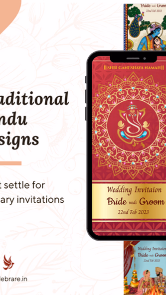 Digital Hindu wedding invite Screenshot 4 - AppWisp.com