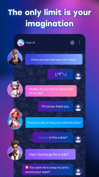Role AI - Chat with AI friends Screenshot 4 - AppWisp.com Role AI - Chat with AI friends Screenshot 4 - AppWisp.com