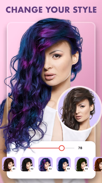 Hair Color Changer Screenshot 3 - AppWisp.com Hair Color Changer Screenshot 3 - AppWisp.com