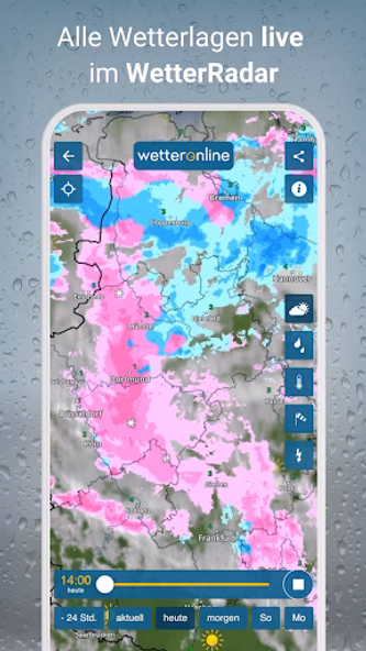 RegenRadar mit Unwetterwarnung Screenshot 1 - AppWisp.com RegenRadar mit Unwetterwarnung Screenshot 1 - AppWisp.com