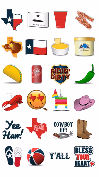 TexMoji Stickers Originals Screenshot 1 - AppWisp.com TexMoji Stickers Originals Screenshot 1 - AppWisp.com