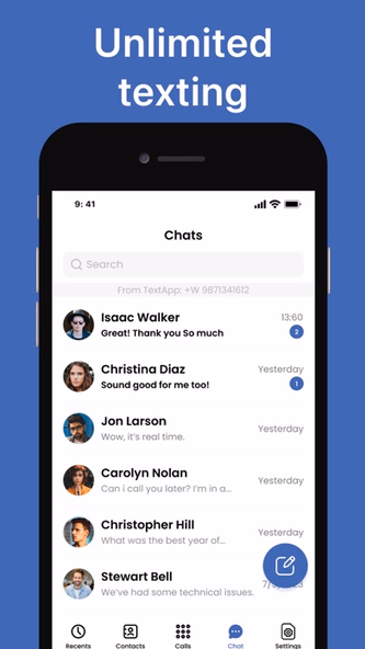 Text App: Calling+Texting Now Screenshot 3 - AppWisp.com Text App: Calling+Texting Now Screenshot 3 - AppWisp.com