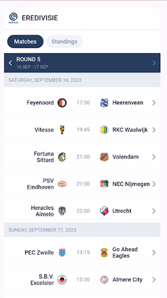 Dutch League Match Tracker Screenshot 3 - AppWisp.com Dutch League Match Tracker Screenshot 3 - AppWisp.com