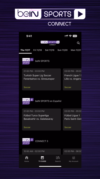 beIN SPORTS CONNECT Screenshot 3 - AppWisp.com beIN SPORTS CONNECT Screenshot 3 - AppWisp.com