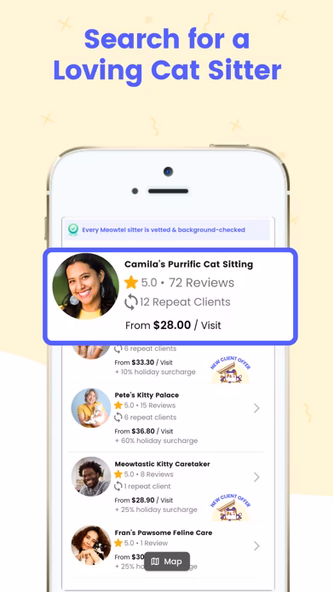 Meowtel: In-Home Cat Sitting Screenshot 2 - AppWisp.com Meowtel: In-Home Cat Sitting Screenshot 2 - AppWisp.com