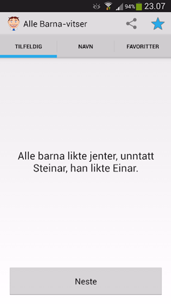 Alle Barna-vitser Screenshot 1 - AppWisp.com Alle Barna-vitser Screenshot 1 - AppWisp.com