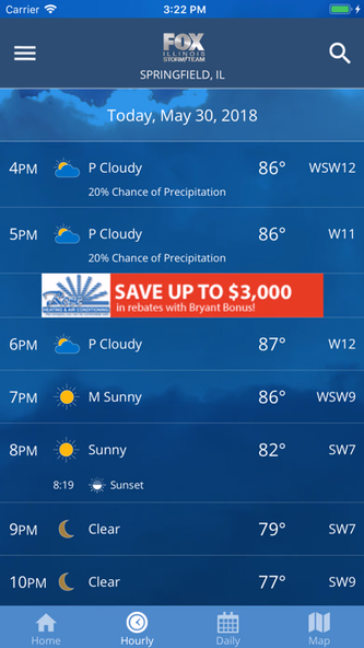 Fox Illinois Weather App Screenshot 2 - AppWisp.com Fox Illinois Weather App Screenshot 2 - AppWisp.com