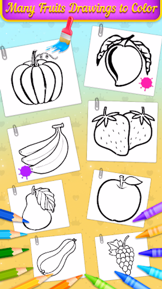 Fruits Coloring Book & Drawing Screenshot 2 - AppWisp.com