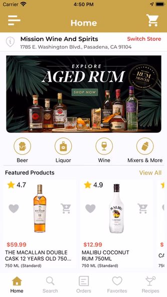 Mission Wine and Spirits Screenshot 1 - AppWisp.com Mission Wine and Spirits Screenshot 1 - AppWisp.com