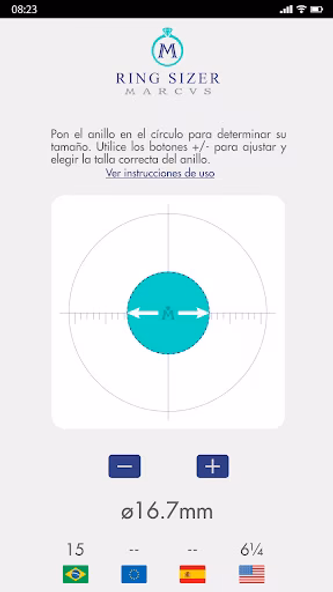 Ring Sizer Marcvs Screenshot 1 - AppWisp.com Ring Sizer Marcvs Screenshot 1 - AppWisp.com