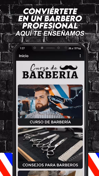 Curso de Barberia y Peluquería Screenshot 1 - AppWisp.com Curso de Barberia y Peluquería Screenshot 1 - AppWisp.com