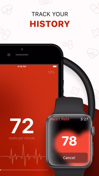 Heart Rate Health: Pulse Mate Screenshot 3 - AppWisp.com Heart Rate Health: Pulse Mate Screenshot 3 - AppWisp.com