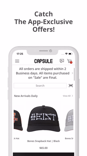Capsule Clothing Store Screenshot 1 - AppWisp.com Capsule Clothing Store Screenshot 1 - AppWisp.com