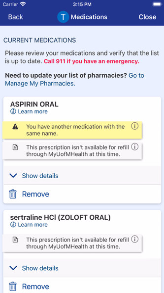 MyUofMHealth Screenshot 3 - AppWisp.com MyUofMHealth Screenshot 3 - AppWisp.com