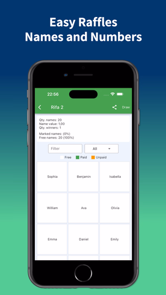 Easy Raffle: Names and Numbers Screenshot 3 - AppWisp.com Easy Raffle: Names and Numbers Screenshot 3 - AppWisp.com