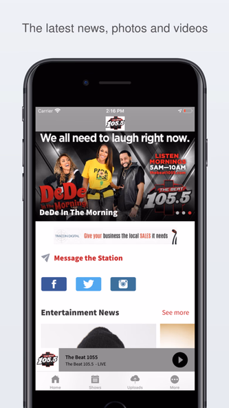 The Beat 1055 Screenshot 1 - AppWisp.com The Beat 1055 Screenshot 1 - AppWisp.com